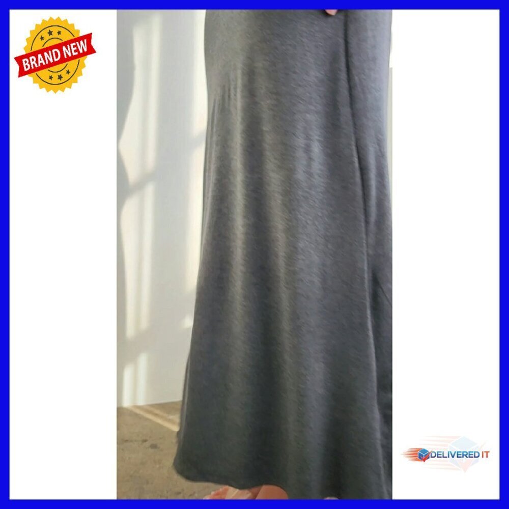Soft Stretchy Rayon Maxi Skirt High Waist Flowy Boho Casual Dressy - Picture 6 of 7